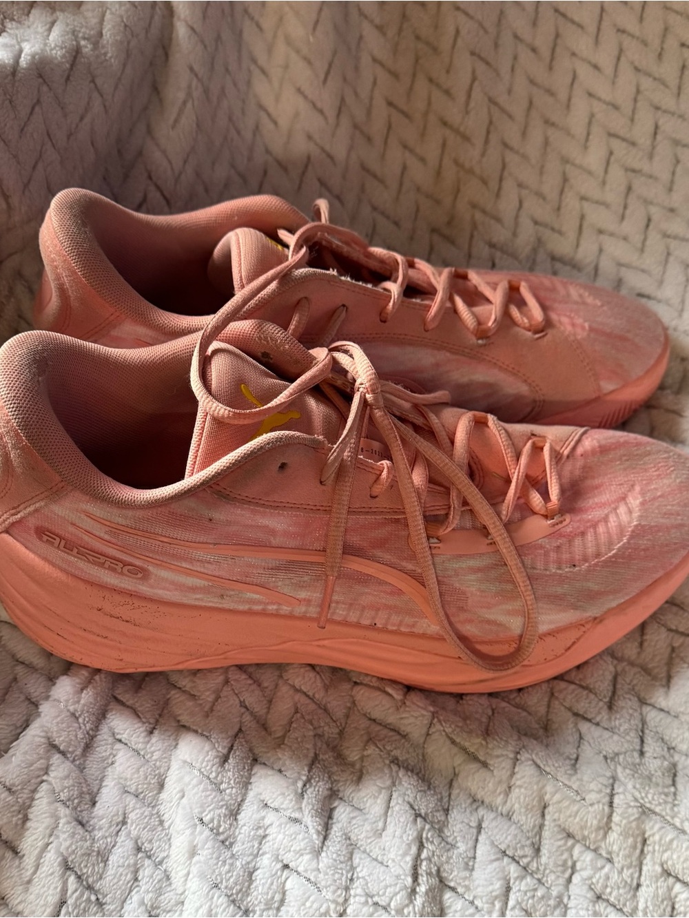 Puma All-Pro Nitro Dress Code Men’s 9.5 Pink Basketball Shoes 311607-01